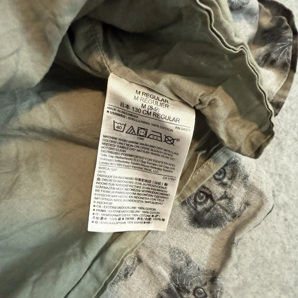 Gap Kids Girls Cat Kitten Face Print Full Skirt Gray Black Elastic Waist Size 8